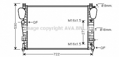 AVA QUALITY COOLING msa2306 -  Радиатор, охлаждение двигателя